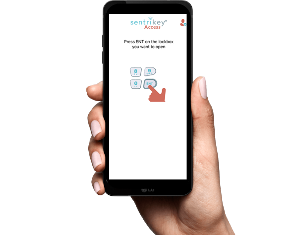 sentrikey-access-handheld-app Snetrikey app on mobile phone screen