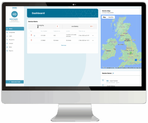 A monitor with SnetriGuard access management platform on screen