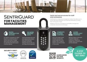 An image button - screenshot of the SentriGuard for the FM Sector leaflet