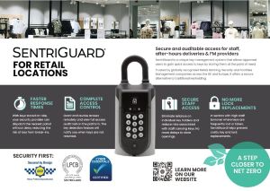 An image button - screenshot of the SentriGuard for the Retail Sector leaflet