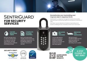 An image button - screenshot of the SentriGuard for the Security Sector leaflet